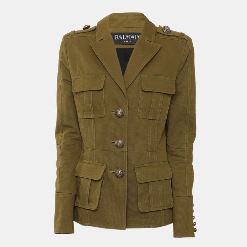 Balmain Green Twill Jacket S